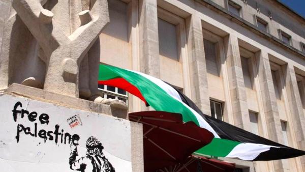 Acampada pela Palestina na Universidade de Coimbra.