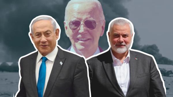 Benjamin Netanyahu, Joe Biden e Ismail Haniya