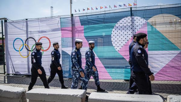 Dispositivo de segurança na preparação dos Jogos Olímpicos de Paris 2024.