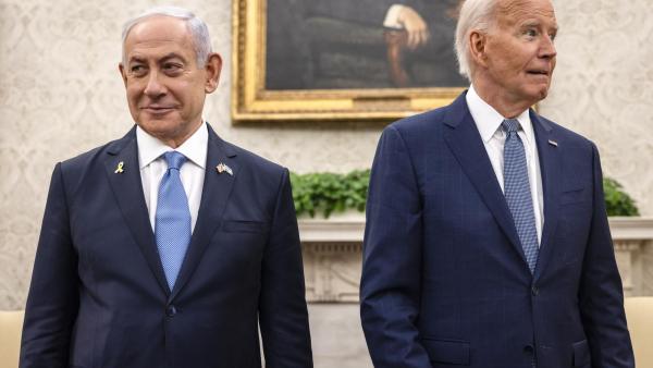 Biden com Netanyahu em 2024.