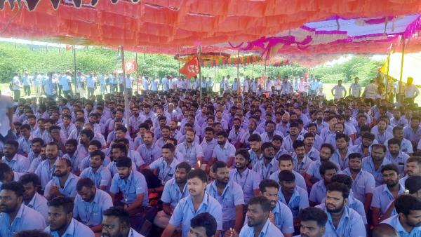 Greve dos trabalhadores da Samsung na Índia.