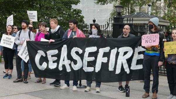 Jewish Voice for Peace em frente à Casa Branca