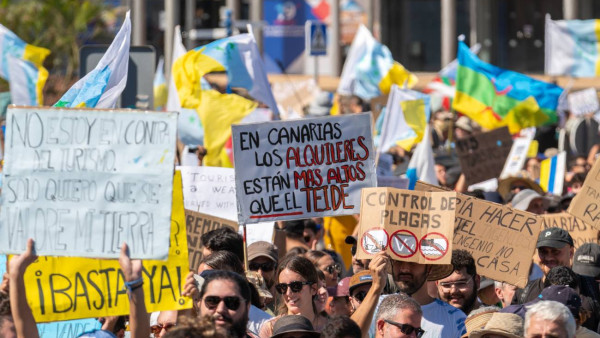 Manifestação em Maspalomas, Gran Canaria