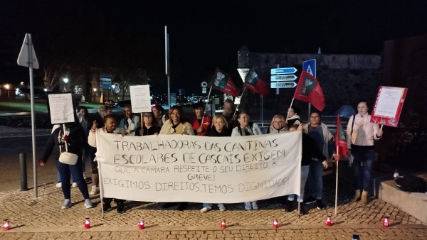 Trabalhadores das cantinas de Cascais.