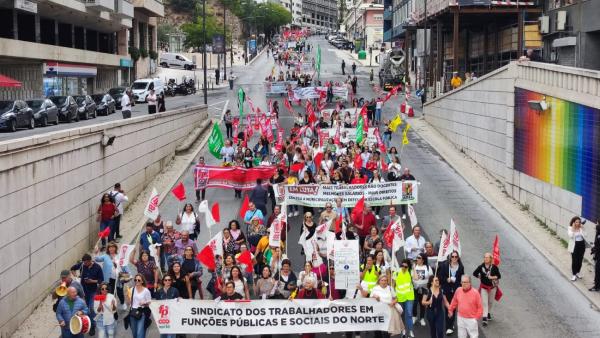 Manifestação dos trabalhadores não docentes em Lisboa.