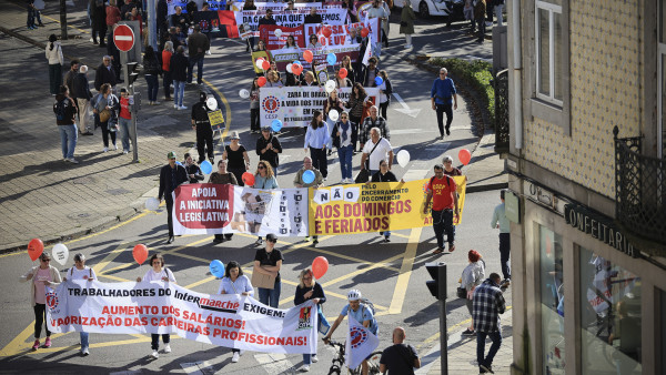 Manifestação de trabalhadores no Porto
