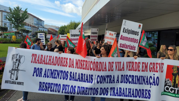 Trabalhadores da Misericórdia de Vila Verde em luta.
