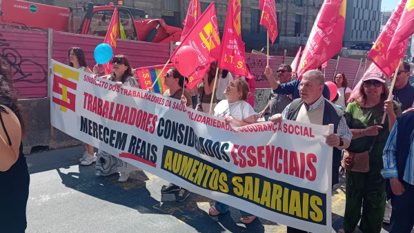 Manifestação dos trabalhadores das IPSS