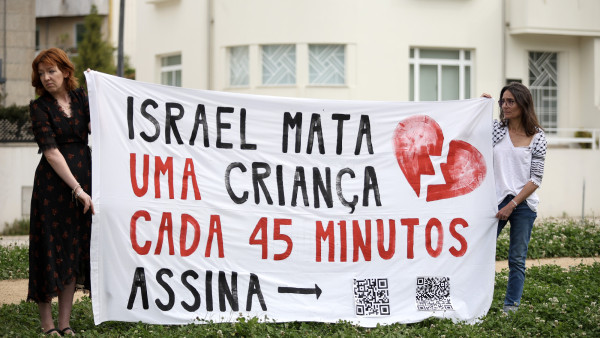 Ação Nacional pelas Crianças de Gaza. Foto de MANUEL FERNANDO ARAUJO/LUSA.