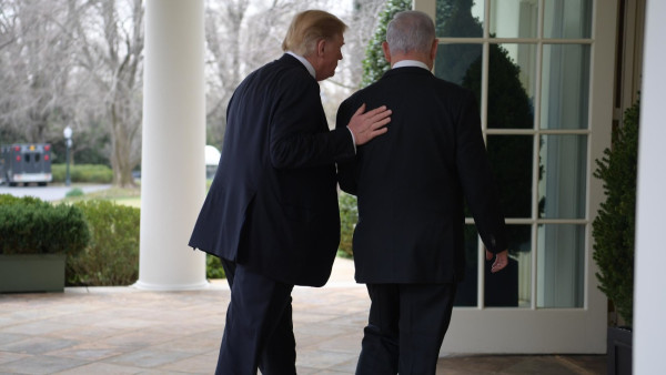 Trump e Netanyahu na Casa Branca em 2019