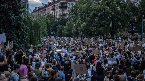 Manifestação esta terça-feira em Kiev.