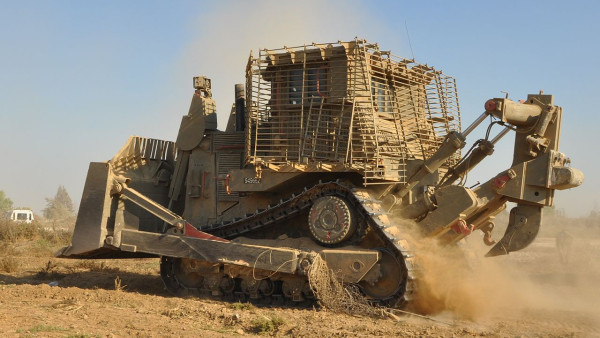 Buldozzer usado pelo exército israelita