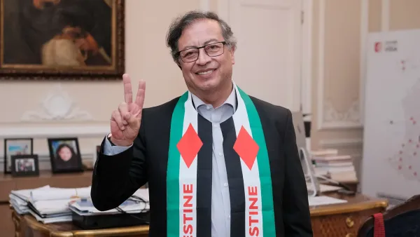 Gustavo Petro solidário com a Palestina.