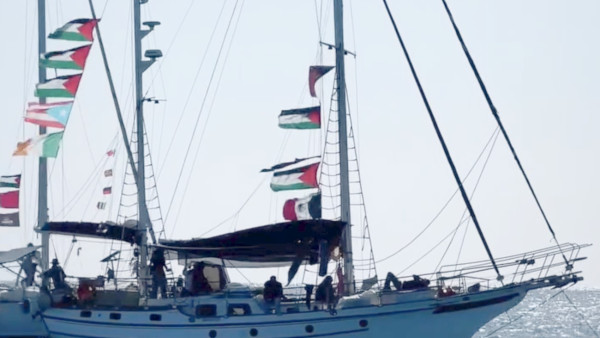 Barco da flotilha para Gaza