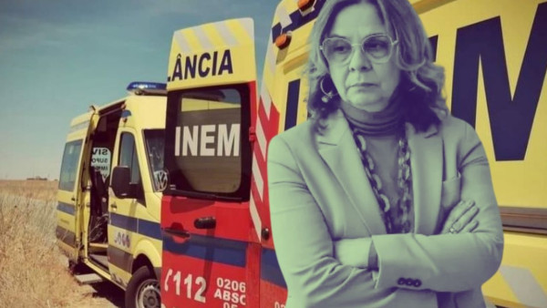 Ana Paula Martins e ambulâncias do INEM