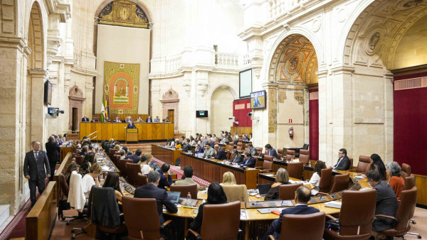 Debate sobre saúde no parlamento regional andaluz.