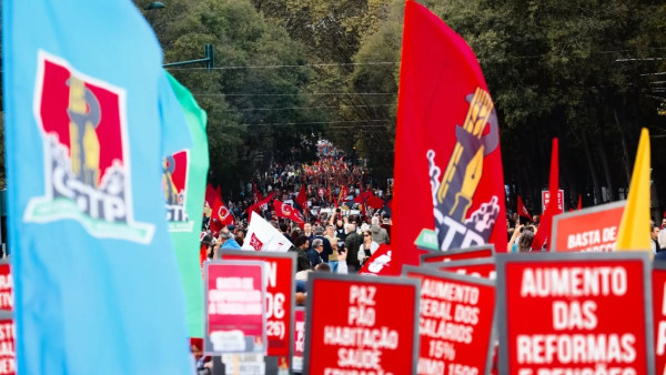 Manifestação da CGTP este sábado em Lisboa.