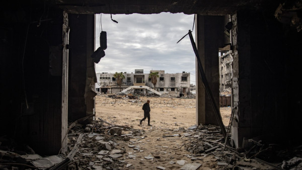 Destroços do hospital Al-Shifa na cidade de Gaza