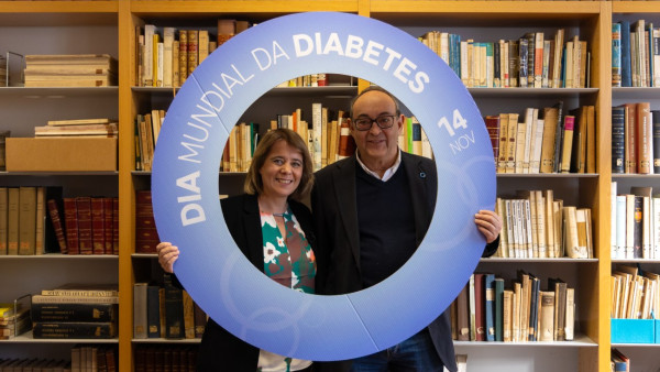Catarina Martins e o presidente da APDP, José Manuel Boavida