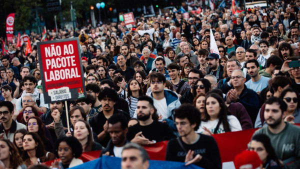 Manfestação contra o pacote laboral