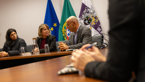 Catarina Martins com Orlando Rodrigues, Presidente do Instituto Politécnico de Bragança