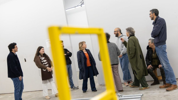 Catarina Martins no espaço cultural Vaga, em Ponta Delgada