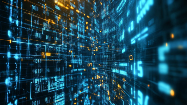 código digital, figuras e números