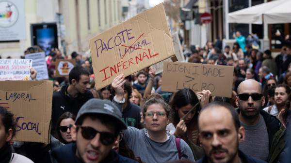 Manifestação da greve geral de 11 de dezembro