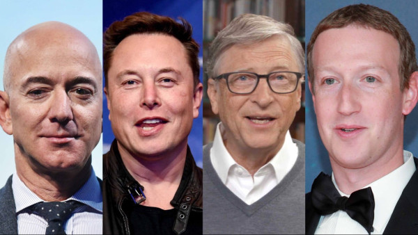 Bezos, Musk, Gates e Zuckerberg