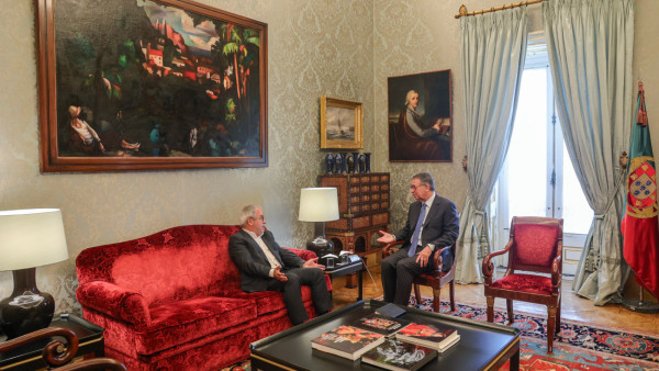José Manuel Pureza e António José Seguro no Palácio de Belém.