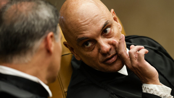 O juiz do STF, Alexandre de Moraes, durante a abertura do Ano Judiciário de 2026. 