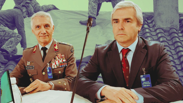 O ex-CEMGFA general José Nunes da Fonseca e o ministro Nuno Melo.