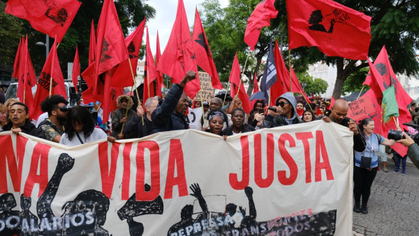 Vida Justa em manifestação 