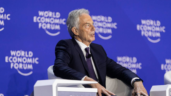 Tony Blair em Davos, 2025.