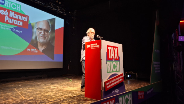 José Manuel Pureza no comicio da Aliança da Esquerda Europeia