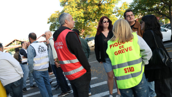 Piquete de greve na Autoeuropa