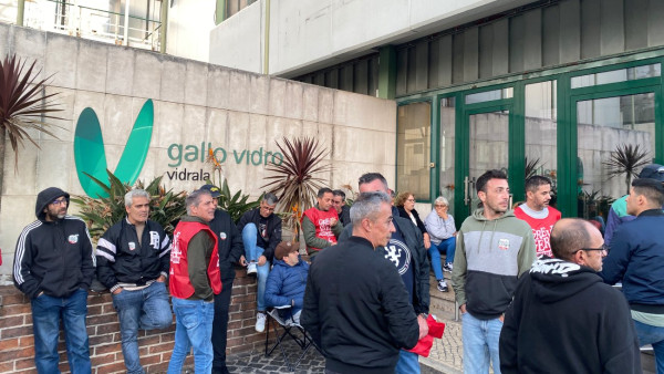 Piquete de greve na Vidrala, Marinha Grande