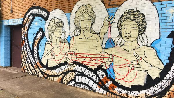 Mural sobre mulheres. Foto publicada na Contretemps de N. O. Bonzo.