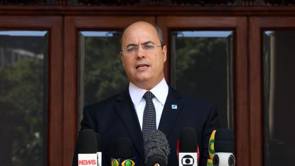 Witzel em conferência de imprensa esta terça-feira. Foto de Carlos Magno/Fotos Públicas.