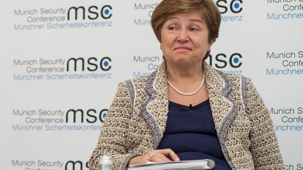 Diretora Geral do FMI, Kristalina Georgieva, numa conferência sobre segurança em Munique.
