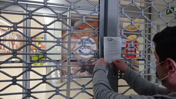 Minipreço fechado em dia de greve. 31 de dezembro de 2020.