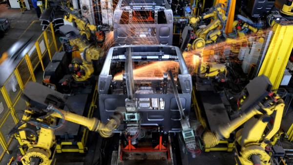 Robôs industriais em Guangdong, China