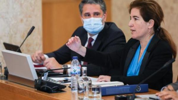 A ministra Ana Mendes Godinho na Comissão Parlamentar de Trabalho e Segurança Social.