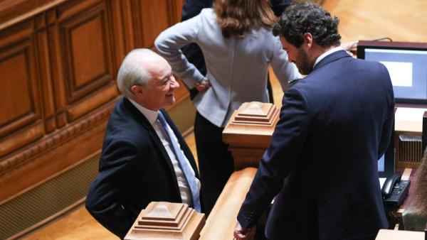 Rui Rio e André Ventura no Parlamento