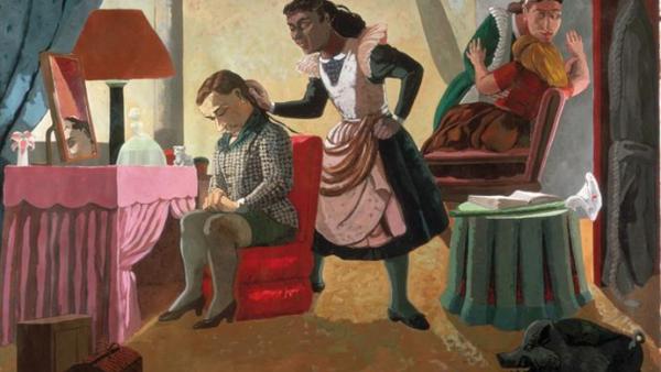 The Maids, Paula Rego, 1987 (acrílico sobre papel com fundo de tela 213 × 244cm), via "Memórias de Servidão".
