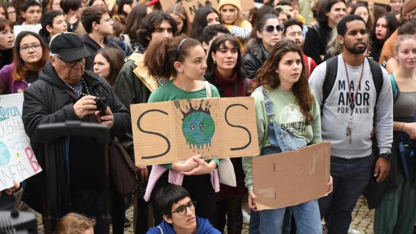 Greve Climática Estudantil em novembro de 2019. 