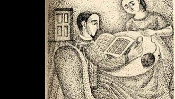 Ilustração feita por Nora Borges, irmã do escritor Jorge Luís Borges, para "Casa Tomada", publicada nos Anales de Buenos Aires