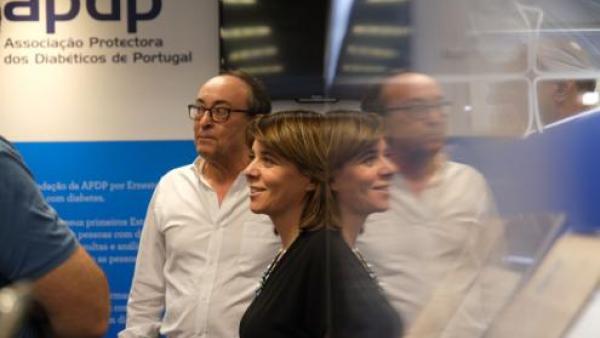 Catarina Martins e José Manuel Boavida, presidente da APDP - Foto de Paula Nunes