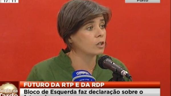 Catarina Martins num almoço em Coimbra.