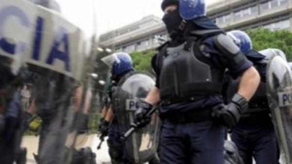 Agentes da PSP. Foto da CGTP.